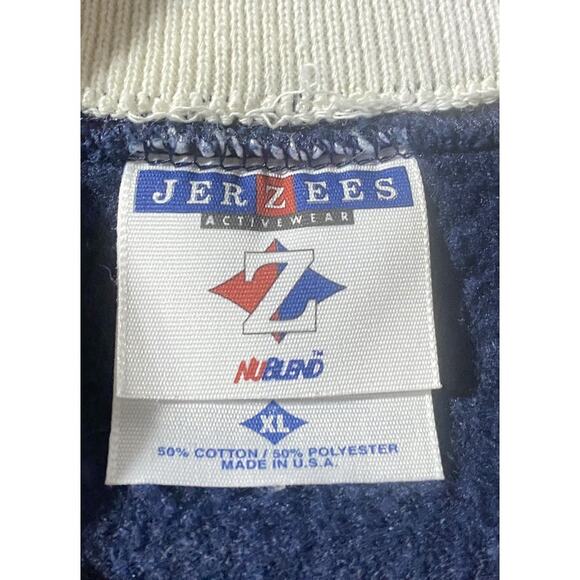 Jerzees Pullover Sweater Womens Size Extra Large Country Motif Blue - Picture 3 of 8